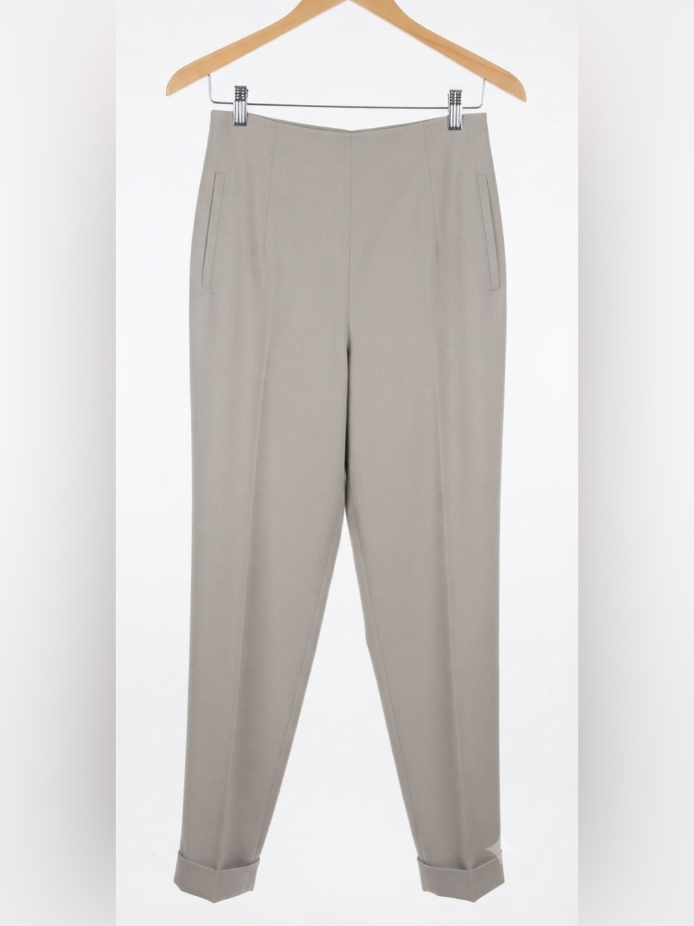 Lida Baday Grey Trousers Pants Wool Size 6 Luxury NWOT